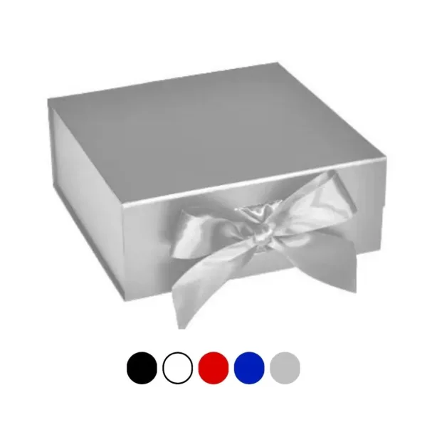 Boîte cadeau aimantée avec ruban  20.3 x 20.3 x 7.9cm