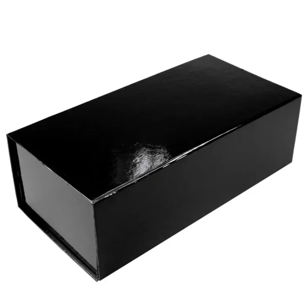 EZA1240_glossy-black Boite cadeau brillante aimantée 33 x 16.5 x 11.4cm