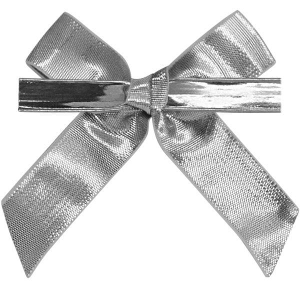 702304_SILV back Nœuds métallisés avec clip