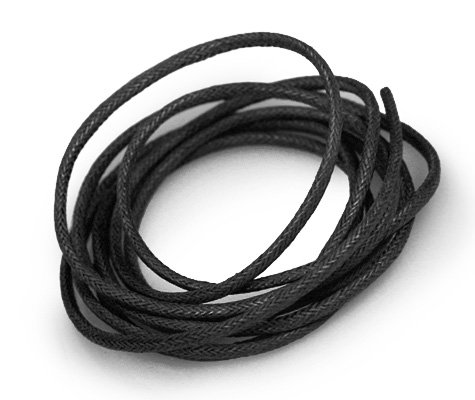cordon coton ciré noir